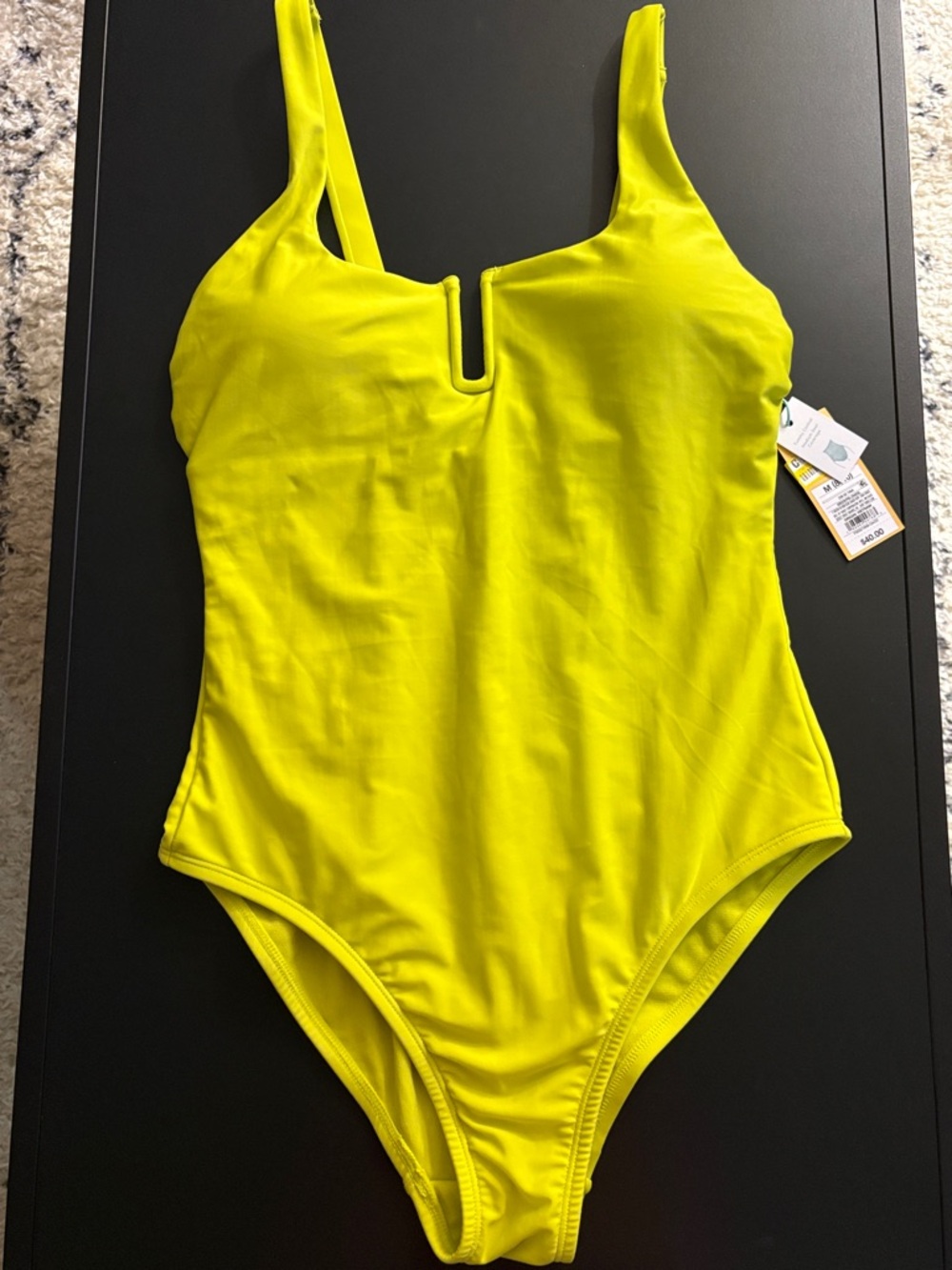 Kona Sol Neon Yellow One-Piece Swimsuit